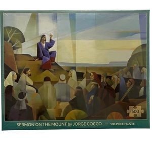 ⭐️ 4/$25 Sermon On The Mount by Jorge Cocco 500 Piece Jigsaw Puzzle 18” x 24”